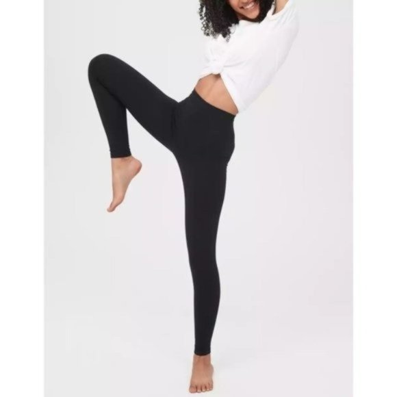 aerie Pants - AERIE Black High Rise Leggings